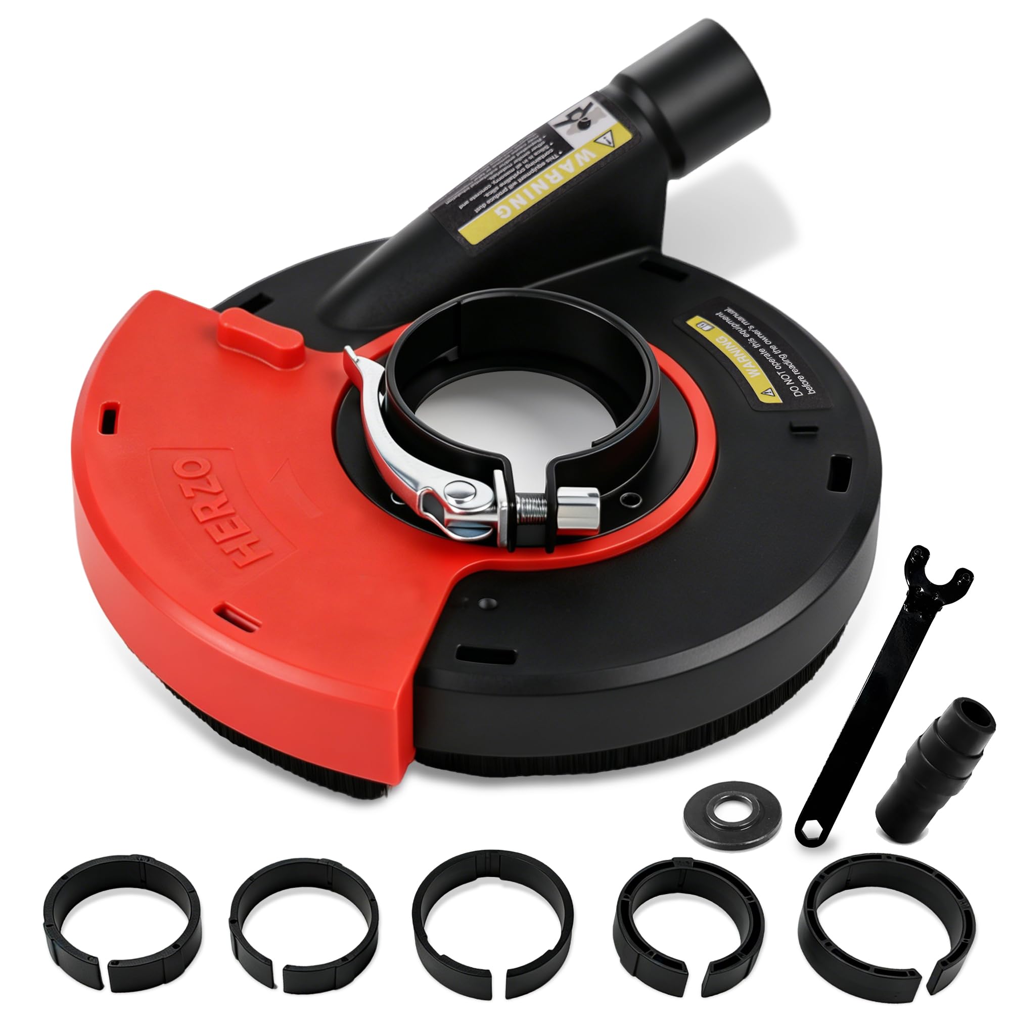 HERZO Universal Surface Grinding Dust Shroud for 7 Inch Angle