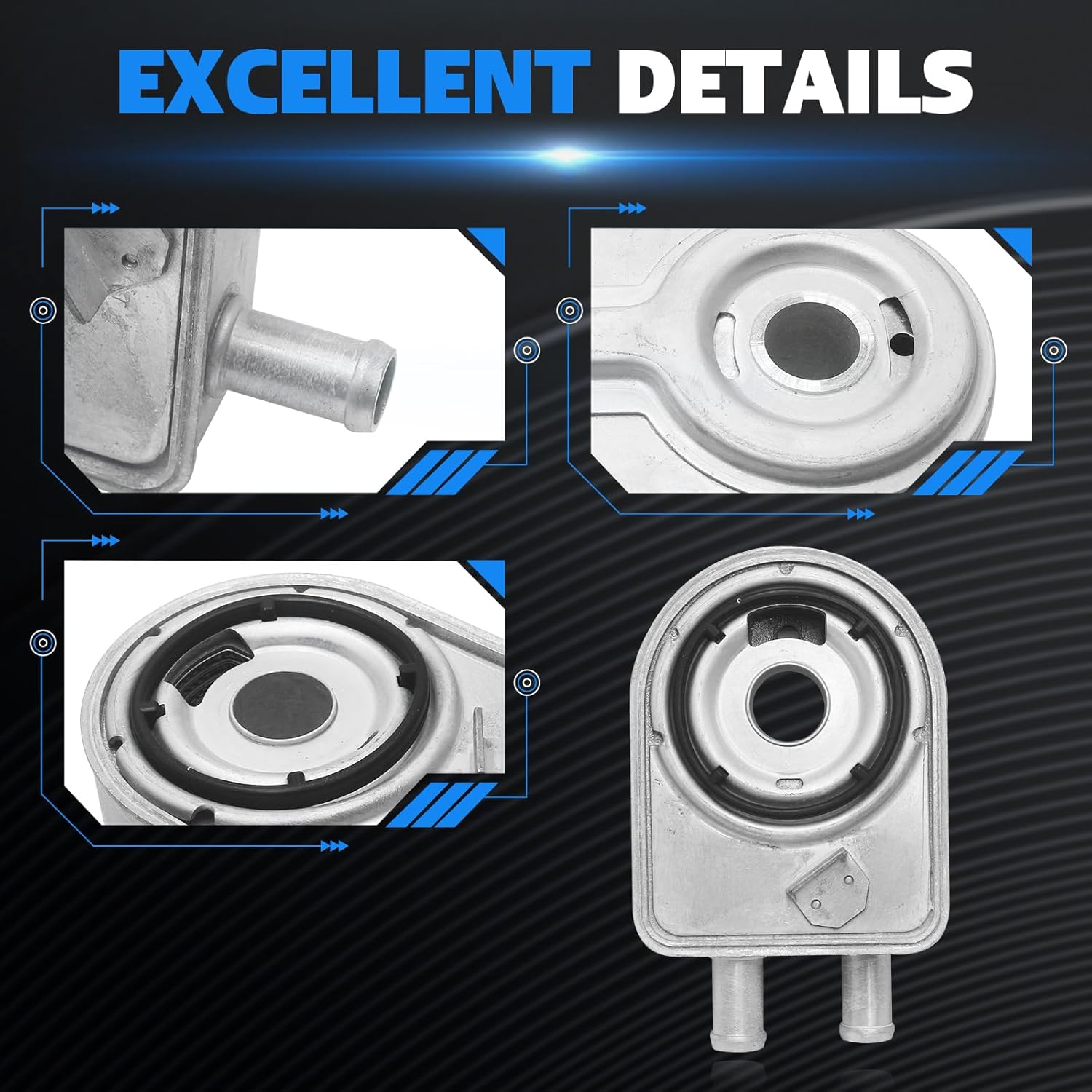 264102G001 Engine Oil Cooler for HYUNDAI SANTA FE 2018-2020 KIA OPTIMA SORENTO SPORTAGE 2016-2020 GENESIS G70 2019 Replace 26410-2G001