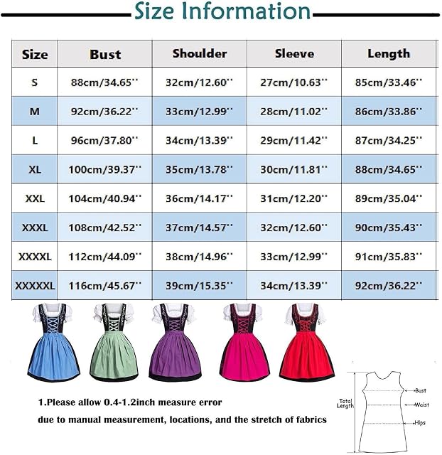 Foto 2 de 5 de NIUVOO Vestido tirolés alemán para mujer, talla grande, traje de Oktoberfest, cerveza alemana