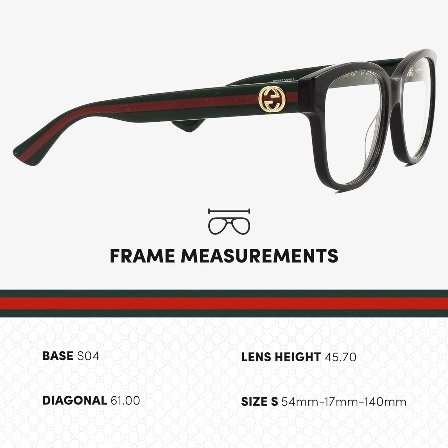 Gucci GG0038ON Designer Fashion Eyeglasses Stylish Square Frame Eyewear with Luxury eSHADES Kit - Embrace Sophistication and Elegance - Image 5