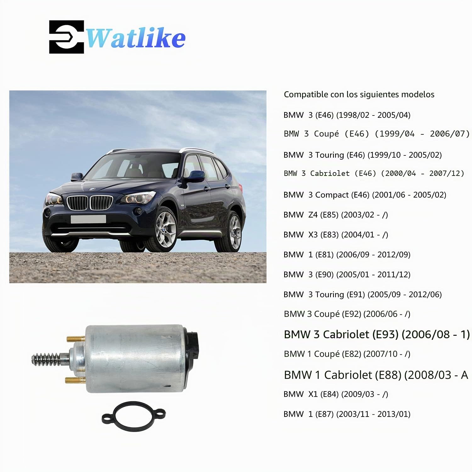 VVT Valvetronic servomotor actuador válvula variable, con púas, compatible con 3 E46 E90 E91 E92 E93, Z4 E85, X3 E83, 1 E82 E84 E87 E88