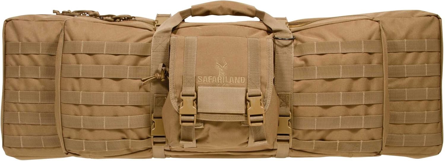 Safariland Dual Rifle Case, Lockable Heavy Duty Zippers with adjustable backpack- carry straps