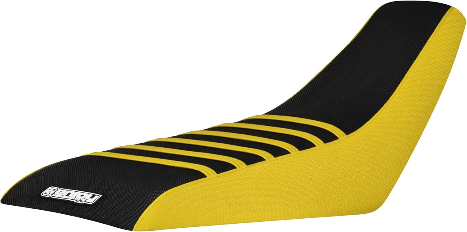 Enjoy Mfg Seat Cover - Compatible with Honda 1999-2007 TRX 400EX TRX 400 EX TRX400 Quad - Color Sides & Rib #203 (Yellow Sides/Black top/Yellow Ribs)