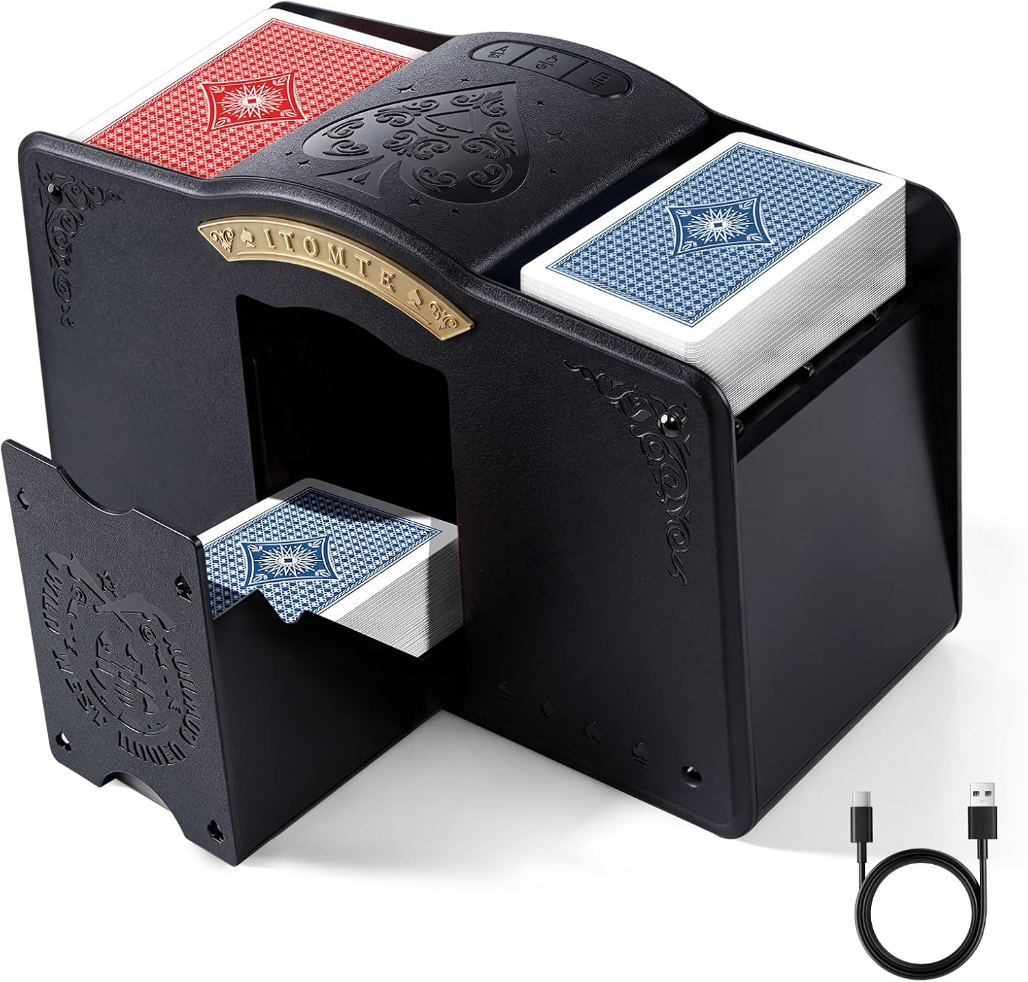 Automatic Card Shuffler for 1-4 Decks with Dual Auto Modes, 2000mAh