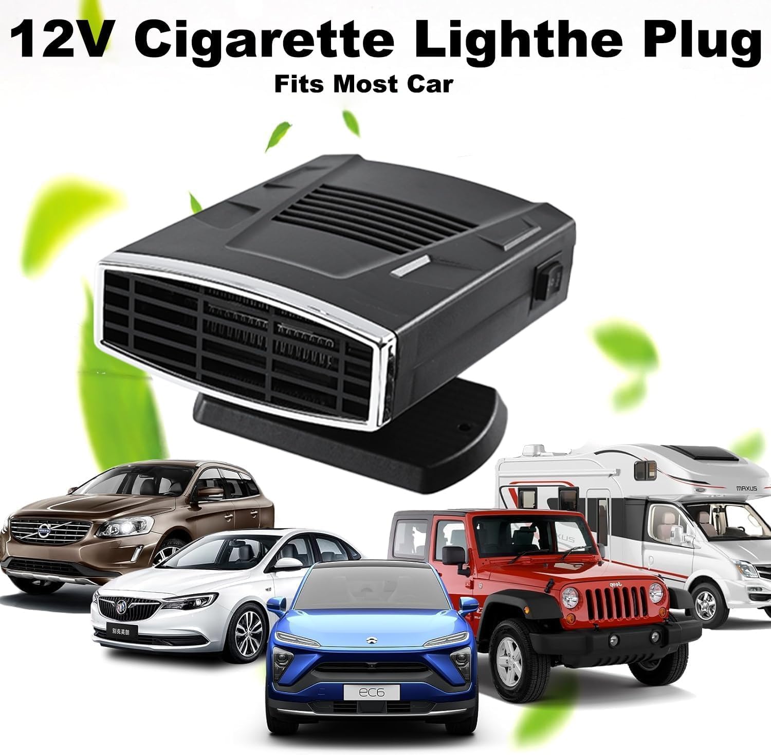 Autoheizung, 12V 200W Tragbarer Autoheizungsstecker für den Zigarettenanzünder, 2-in-1 Schnellheiz und Kühlfunktion, Windschutzscheiben Defroster, Fensterentfroster fürs Auto