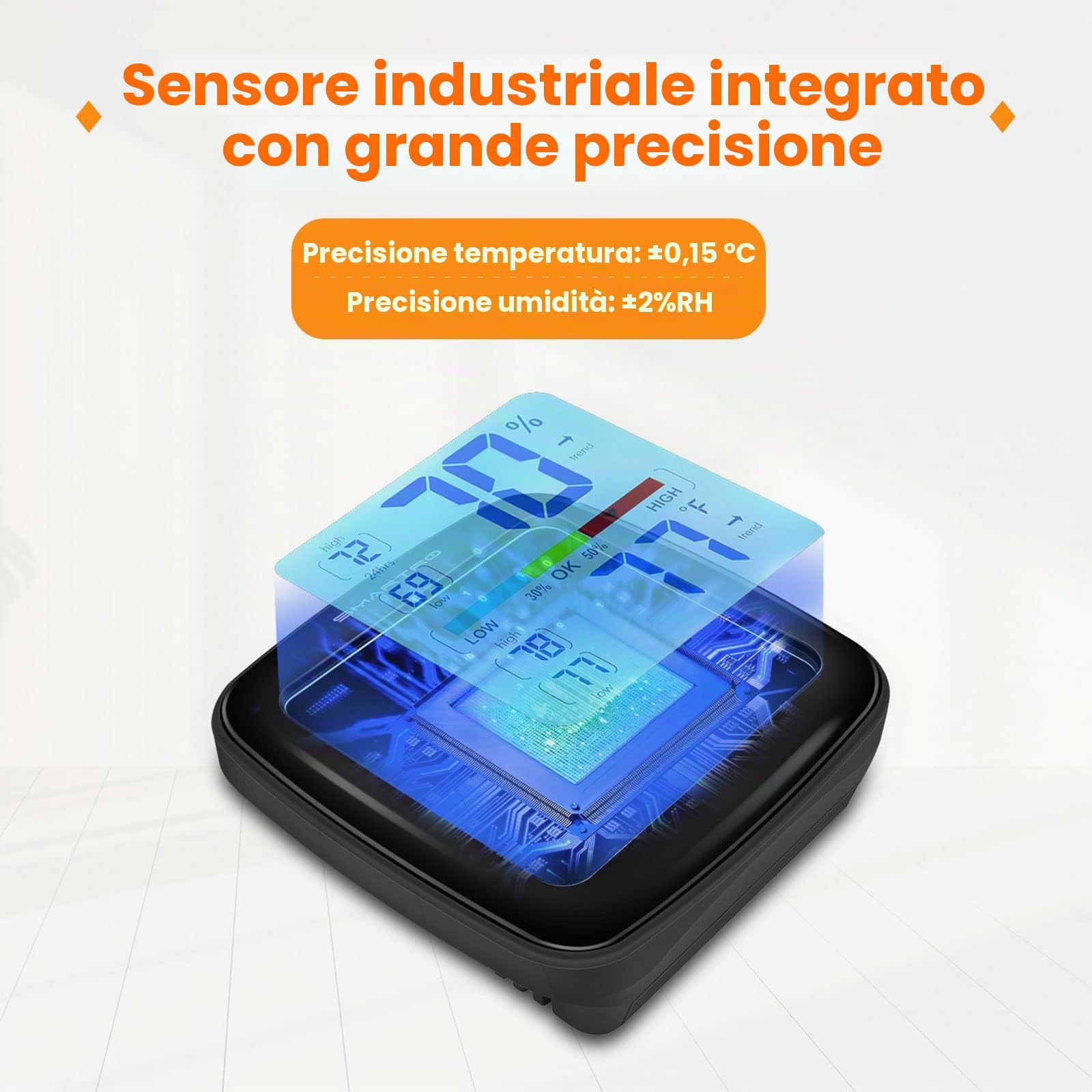 SMARTRO SC42 Professionale Digitale Igrometro Indoor Termometro Termometro Umidità Della Stanza Manometro & Pro Precisione Calibrazione