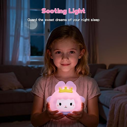 Miniatura 6 de Máquina de sonido para bebé, 20 sonidos relajantes blanco para dormir, luz nocturna recargable con altavoz, 3 niveles de brillo remoto y control de