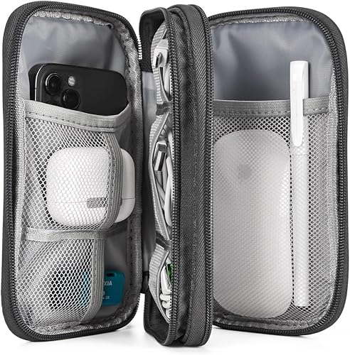 Miniatura 5 de Organizador electrónico para cable de viaje, bolsa organizadora electrónica, bolsa organizadora de accesorios electrónicos impermeable para banco de