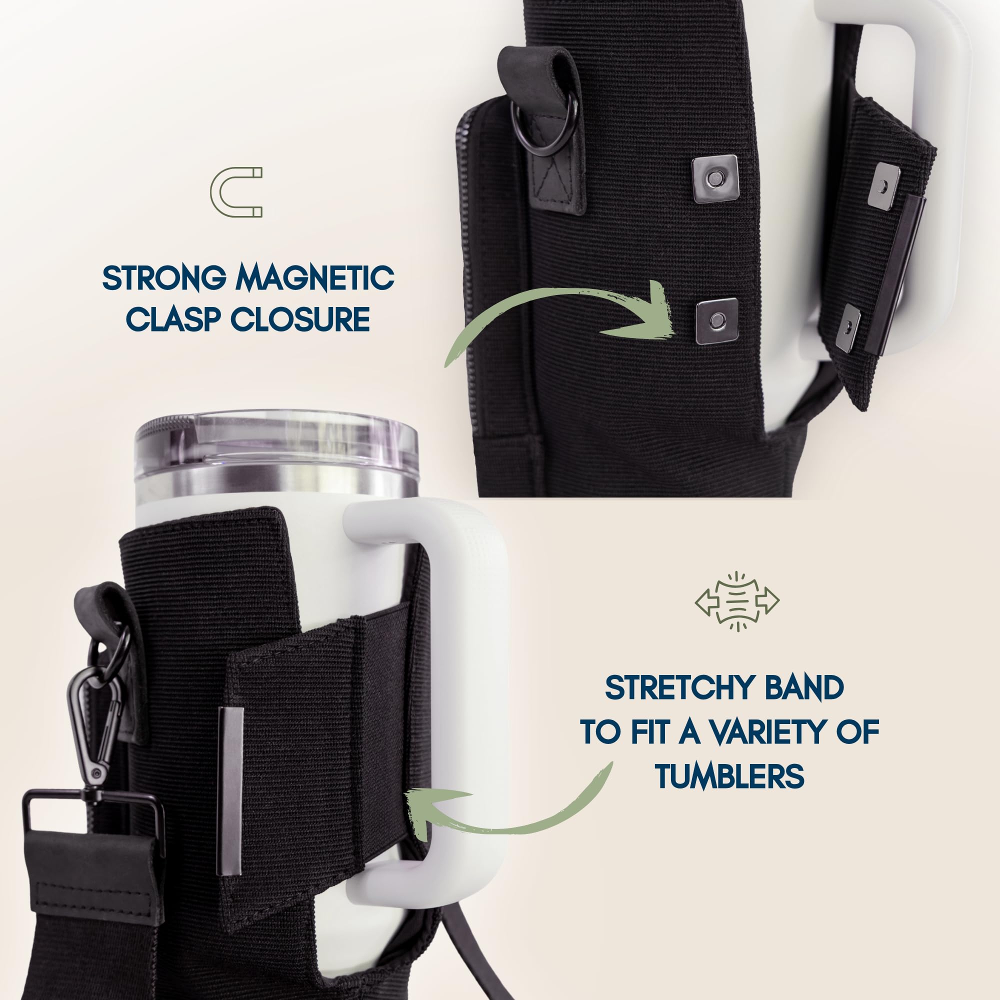 Crossbody Water Bottle Holder For Hiking & Running - Lightweight Bottle Pouch With Adjustable Shoulder Strap & Zippered Pocket