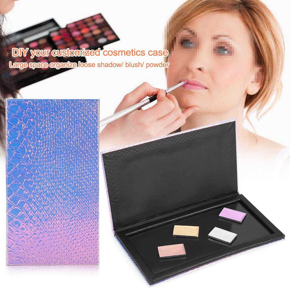 Tavolozza Ombretti Vuota Magnetica 18x10 cm, Palette Trucco Fai Te con Effetto Cangiante Scatola Porta Cosmetici per Rosa, Fondotinta, Cipria, Viaggio