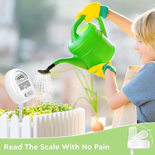 Miniatura 5 de Medidor de humedad del suelo, medidor de pH del suelo 4 en 1, humedadluznutrientesmedidor de pH para jardinería, césped, agricultura, uso de plantas