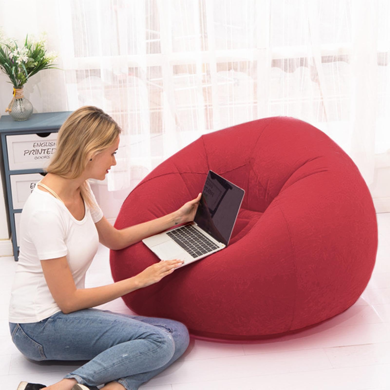 Poltroncina Gonfiabile Per Divano - Poltrona A Sacco Per Adulti | Mobili Gonfiabili Per La Serata Cinema In Camera Da Letto