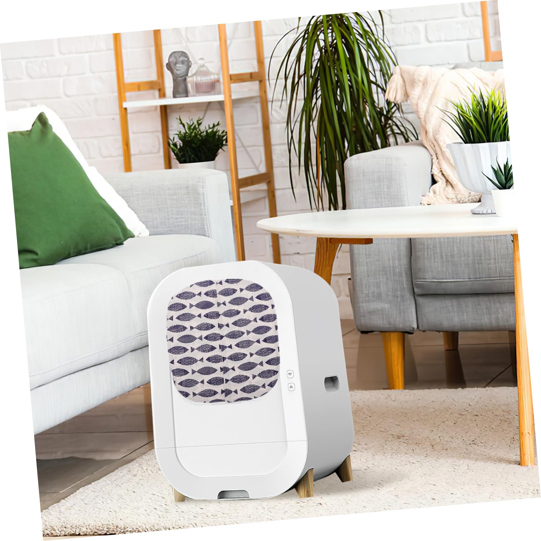 HEMOTON 5 Pièces Porte de Litière pour Chat Compatible avec Bac à Litière Automatique Rideau Éclaboussures pour Toilette de Chat Durable et Facile à Installer