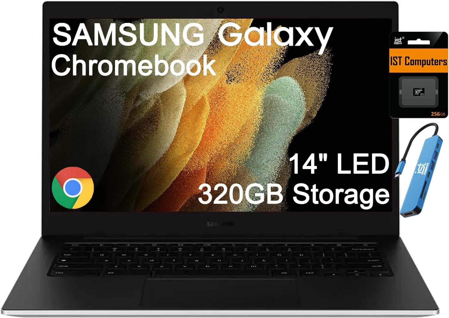 Samsung Galaxy Chromebook Go Laptop, 14" LED, Intel Celeron N4500, 4GB RAM