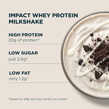 Myprotein Impact Whey Protein Milkshake - Cookie Crumble | 90 Servings | Creamy Dessert-Style Gym Shake | 20g+ Protein Per Serving | Rich, Smooth & Indulgent Taste | Low Fat & Easy Mixing