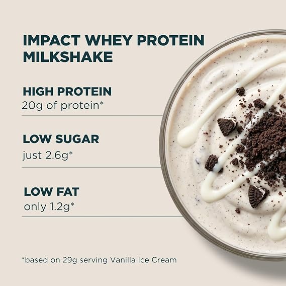 Myprotein Impact Whey Protein Milkshake - Cookie Crumble | 90 Servings | Creamy Dessert-Style Gym Shake | 20g+ Protein Per Serving | Rich, Smooth & Indulgent Taste | Low Fat & Easy Mixing