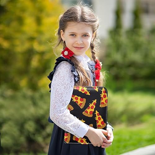 Miniatura 5 de Carpeta de 4 bolsillos para tarjetas coleccionables de pizza para tarjetas, cubierta de poliuretano, carpeta de tarjetas con cremallera con 400