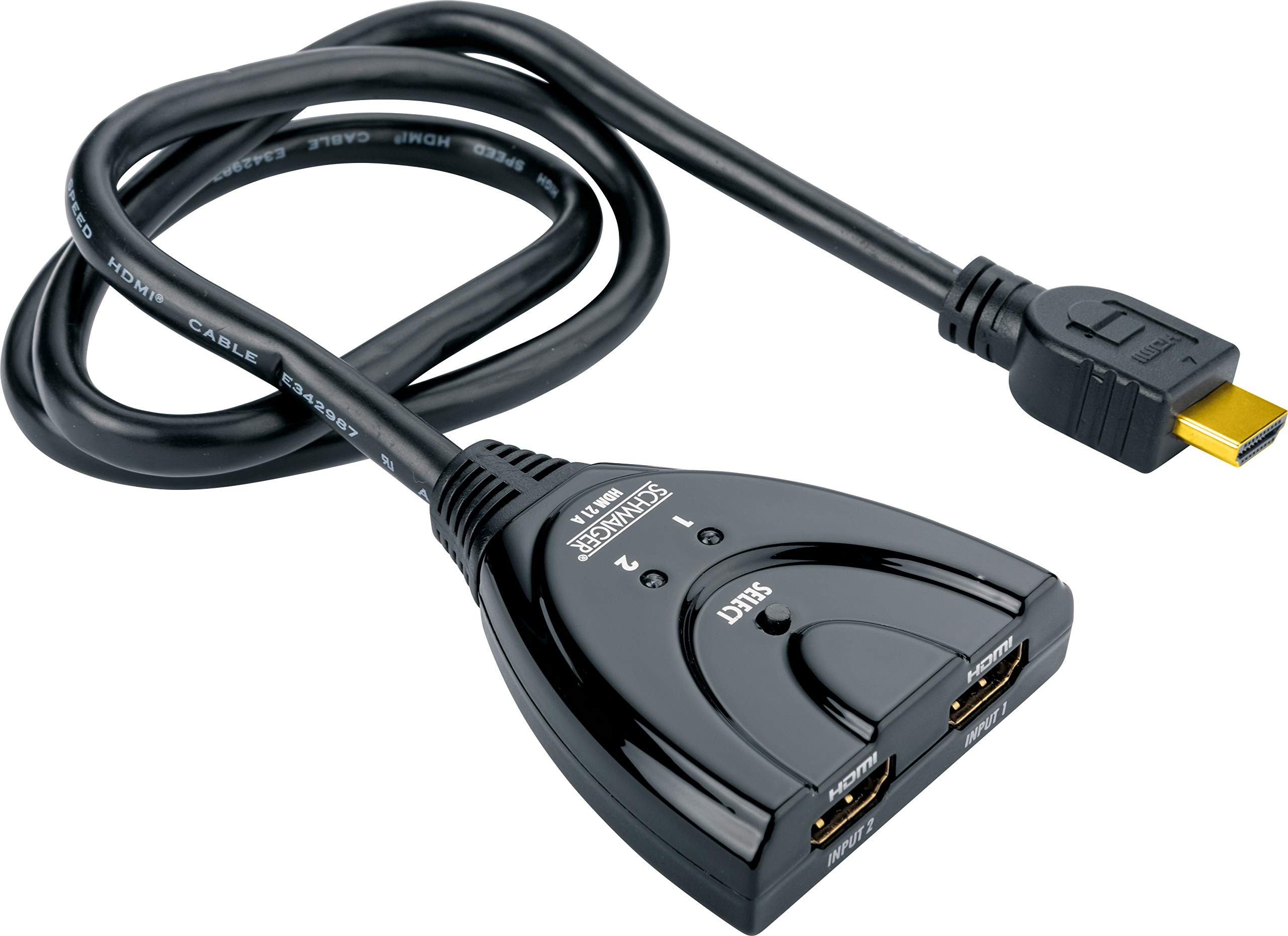 Schwaiger hdm21 a 531 verteilerkabel (HDMI, 2 x Buchse auf Stecker, 0,7 m) Schwarz
