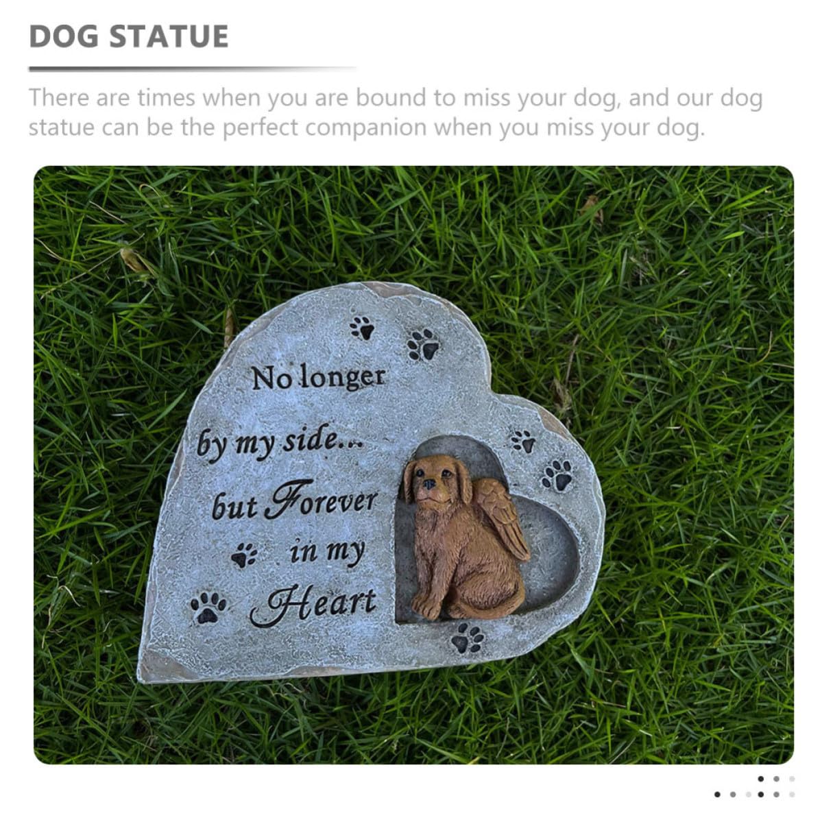 DOITOOL Pietra Commemorativa per Cane in Resina Resistente all'Usura a Forma di Cane, per Giardino e Cortile All'aperto, Monumento Memoriale per Animali Domestici