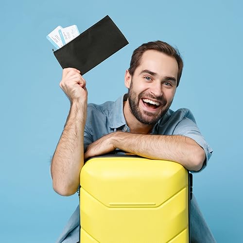 Miniatura 6 de Teling Paquete de 14 bolsas de dinero con cremallera, bolsa de seguridad para dinero en efectivo con cremallera, bolsas de registro multicolor,