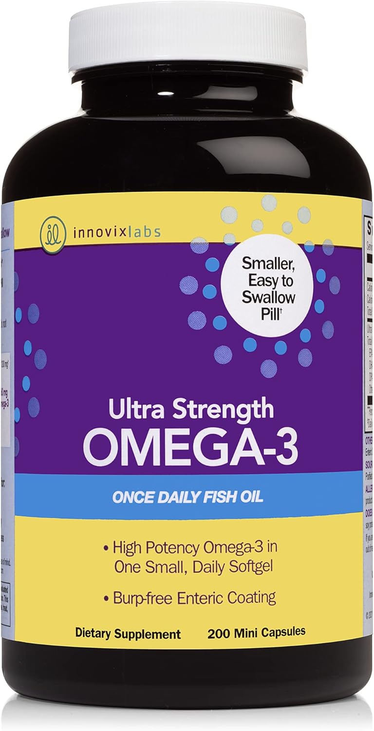 InnovixLabs Ultra Strength Omega 3 Fish Oil Small