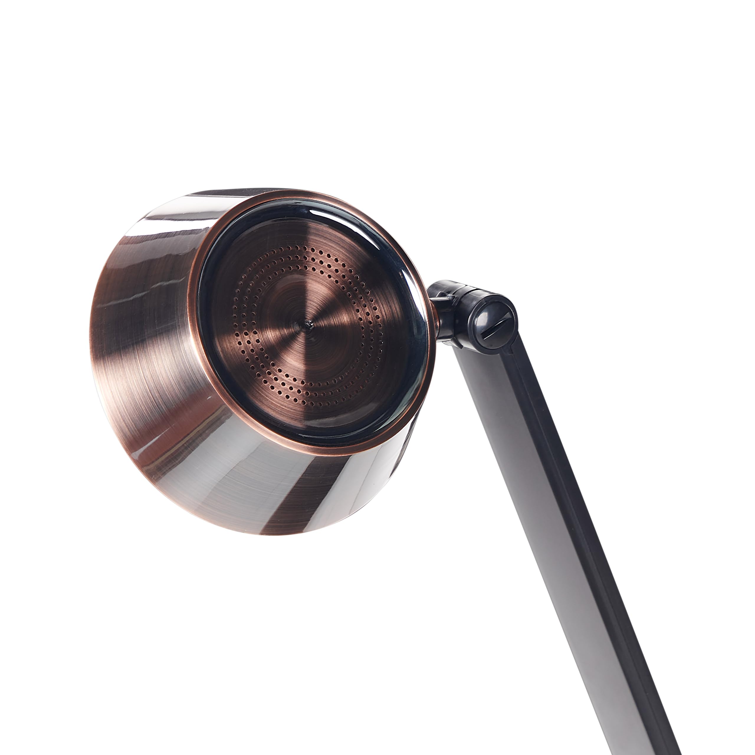 Beliani Lámpara de oficina LED de metal cobrizo 40 cm brazo ajustable usb Chamaeleon