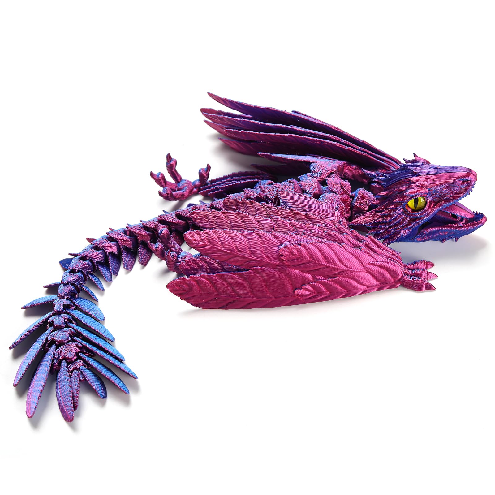Lot De 2 Dragons Articulés Imprimés En 3D - Figurines Réalistes, Articulations Mobiles - Décoration, Jouet Anti-stress, Cadeau