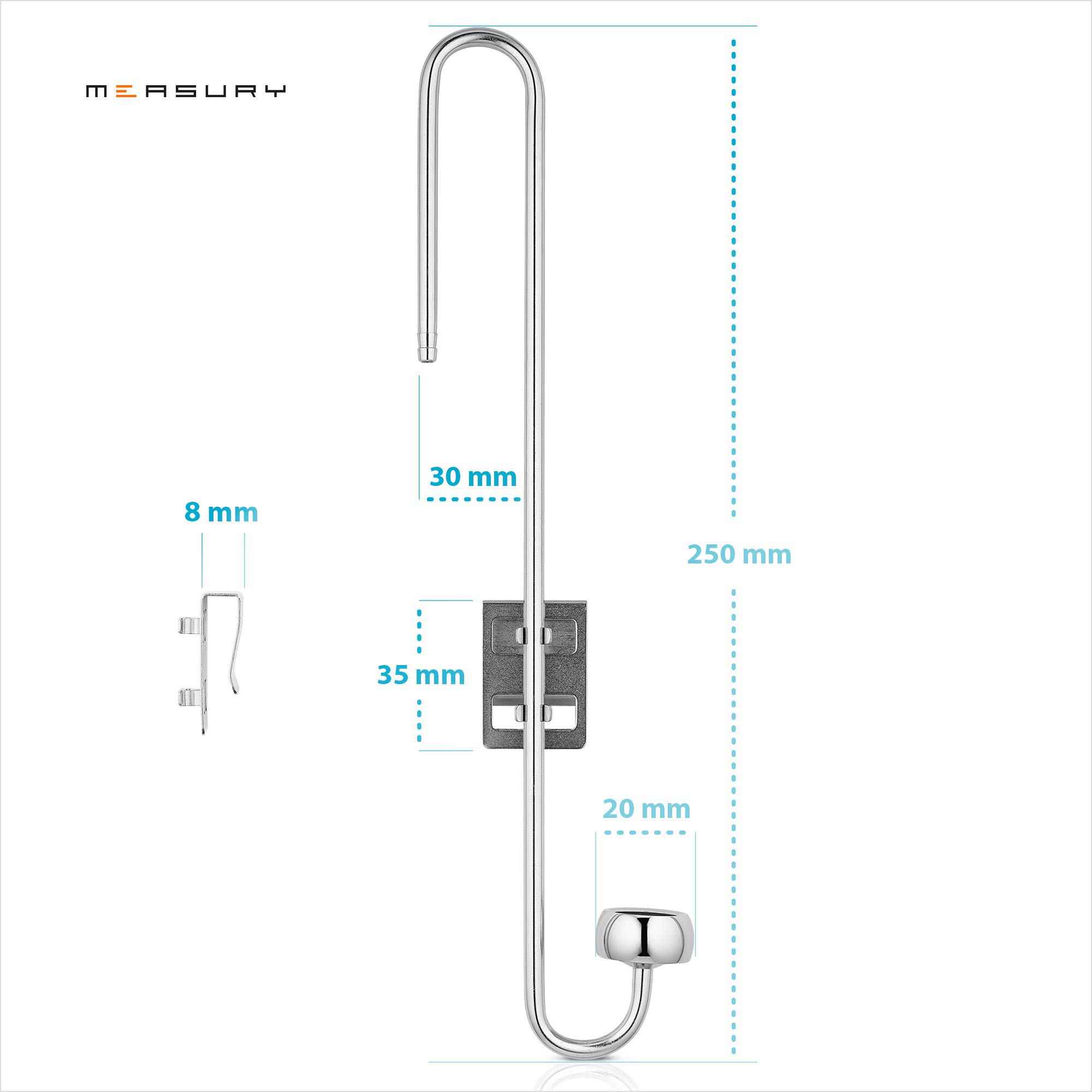 Measury Diffuseur de CO2 aquarium acier inoxydable, diffuseur aquarium - 250mm
