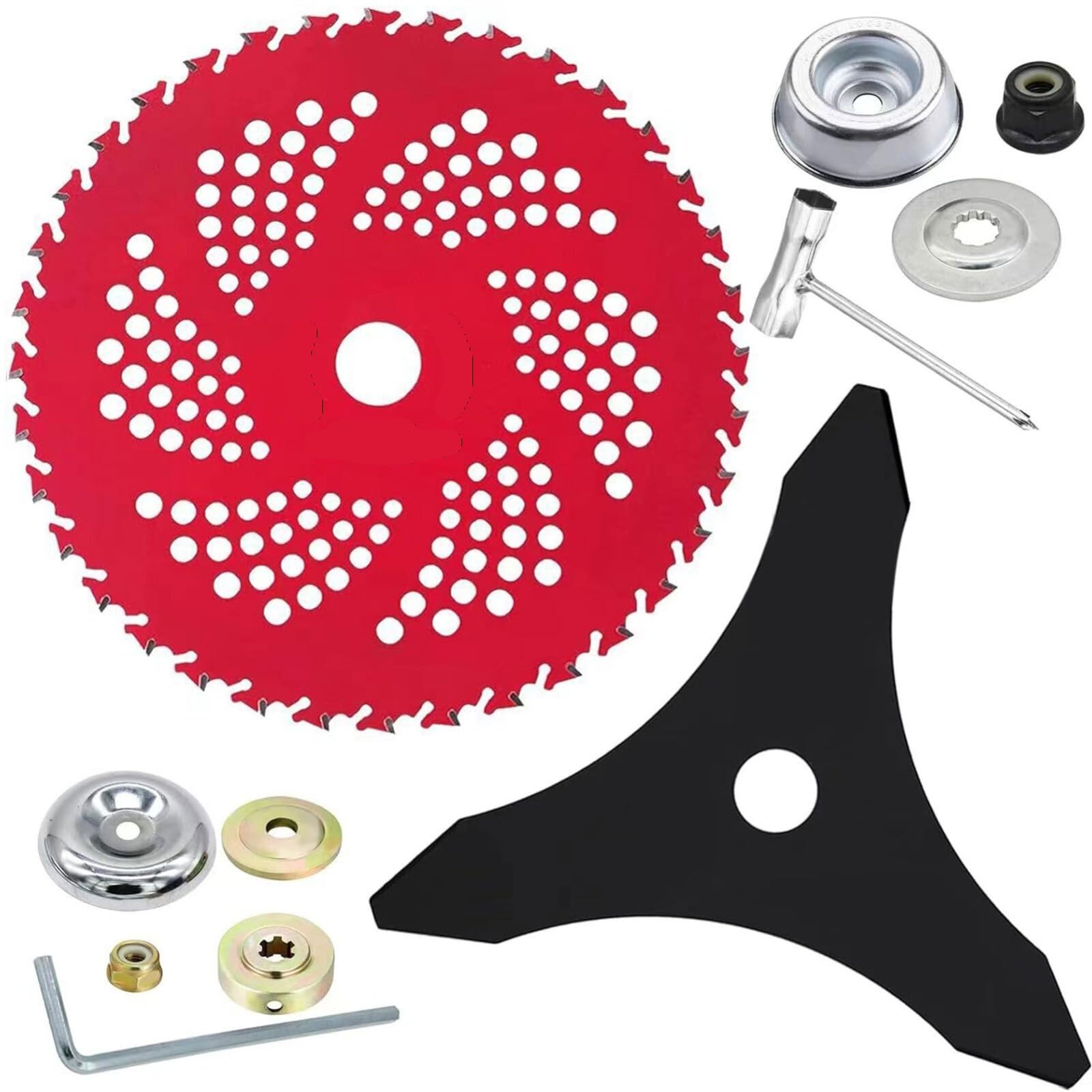 Cuchillas Recortadoras De Desbrozadora De Acero Al Manganeso De 9 "y 36 Dientes Compatibles Con Hojas De Sierra We*ed/ea/ter, Cuchillas For Devorar Malas Hierbas, Herramienta For Césped For Jardín | Set 2
