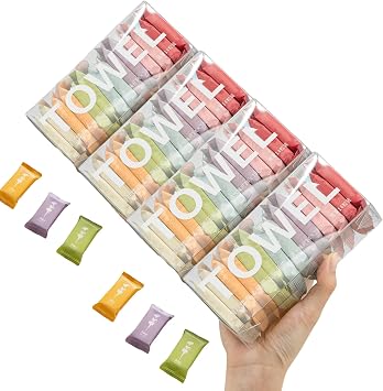 Disposable Compressed Towels, Portable Compressed Towel Tablets, 56Pcs Travel Wash Cloth, Thicker Super Absorbent Wash Cloths for Travel, Face Towel Ideal for Outdoor Camping Hiking 56Pcs