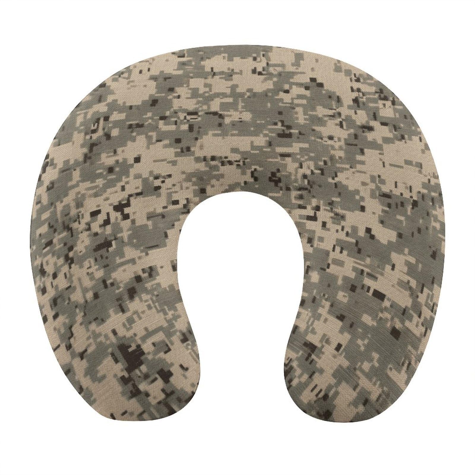 VstaDank Army Digital Camouflage Neck Pillow Memory Foam Sleeping U Shaped Pillows Cooling Travel Head Support Pillows Super Lightweight Portable Airplane Pillow for Car Office Rest