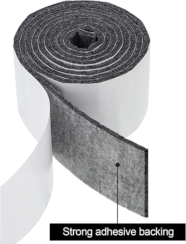 Vista 26 de Shappy Paquete de 2 tiras de fieltro con parte trasera adhesiva, rollo de cinta de fieltro, antideslizantes, autoadhesivas, para proteger suelos
