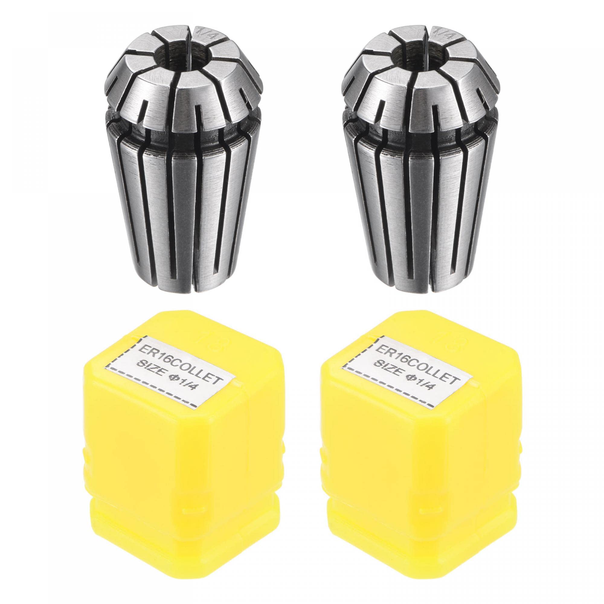 uxcell ER16 Spring Collet, 1/4" Chuck for CNC Engraving Machine Lathe Milling 2pcs