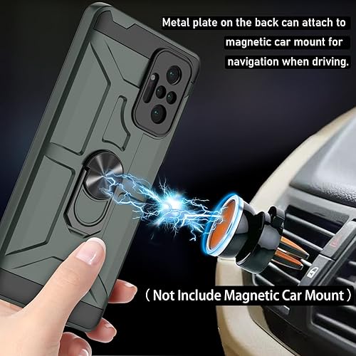 Miniatura 4 de Funda para Xiaomi Redmi Note 10 Pro, Redmi Note 10 Pro MAX con 3 protectores de pantalla de vidrio templado, soporte de anillo integrado y soporte