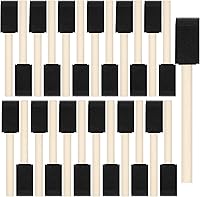 Vista 1 de 40 pinceles de espuma, pinceles de pintura de espuma de 1 pulgada, cepillo de esponja de mango de madera, pinceles para pintar para manchas