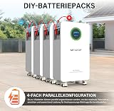 MFUZOP 48V(51.2V) 314Ah Batterie LiFePO4, 16.07KWh Batterie au Lithium Fer Phosphate avec BMS 200A, 8000+ Cycles, Jusqu’à 15 parallèles, pour Solaire, Camping-Car(48V 300AH-1Pcs) - 9