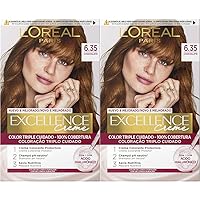 L'Oréal Paris Excellence Creme Tinte Permanente - Tono 6.35 Chocolate (Confezione da 2)