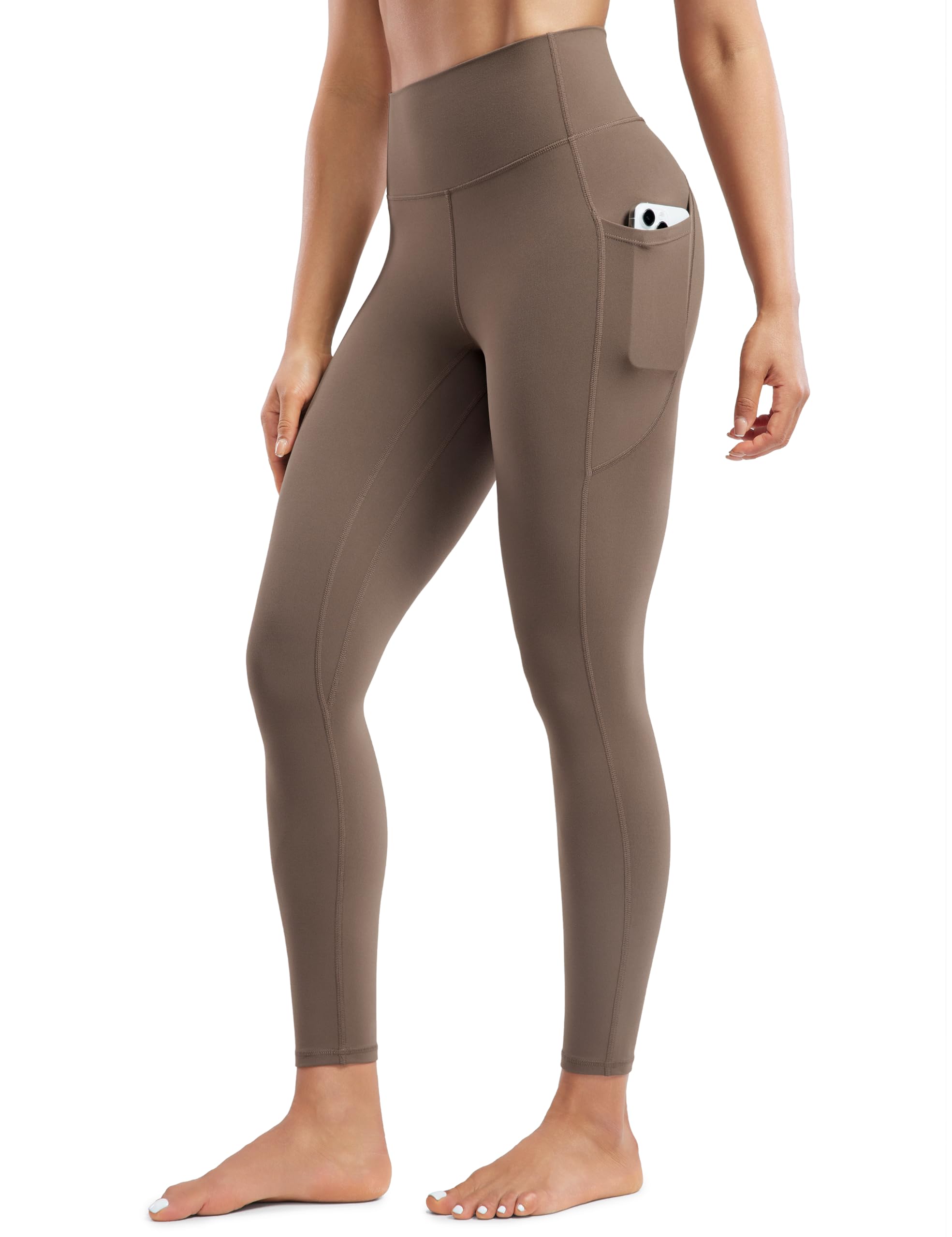 ENERBLOOM Damen-Workout-Leggings mit Taschen, Yogahose, 63,5 cm/71,1 cm, hohe Taille, athletische Strumpfhose, weich, Fitnessstudio, Lounge, Activewear