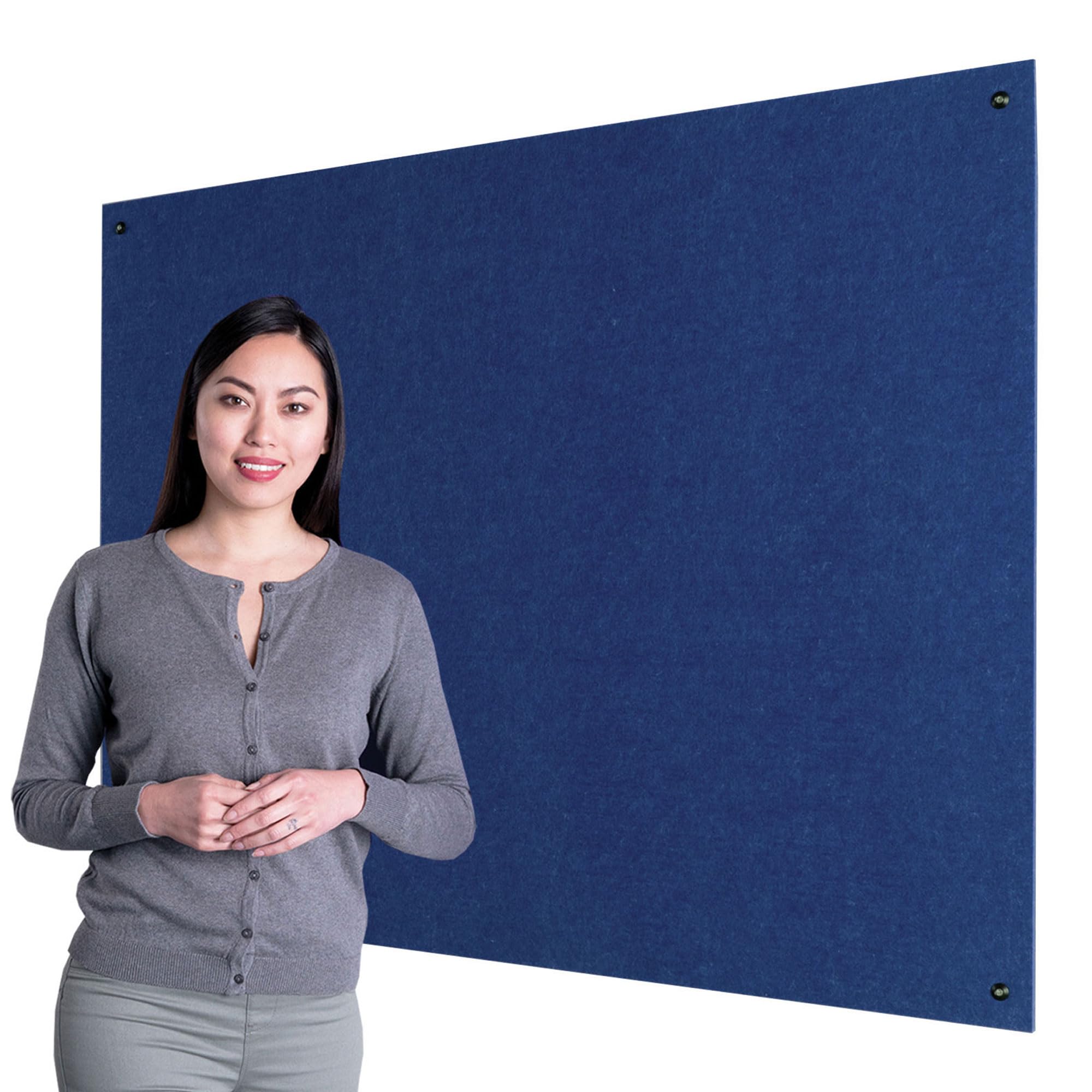 Wonderwall Frameless Fire-Retardant Noticeboard, 120 x 90 cm, Blue Pinboard - 8 Colours to Choose from, Ideal for Office,School, Housing Associations, Healthcare โ image 1
