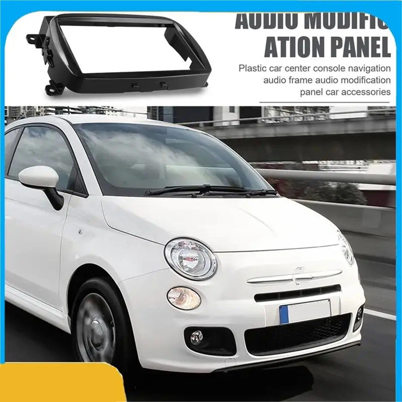 Car Radio Fascias Frame,Fit For Fiat,for Dvd,for Android,for Big | Fit For Screen,for Dask,for Fascia,500 2015 2Din Kit