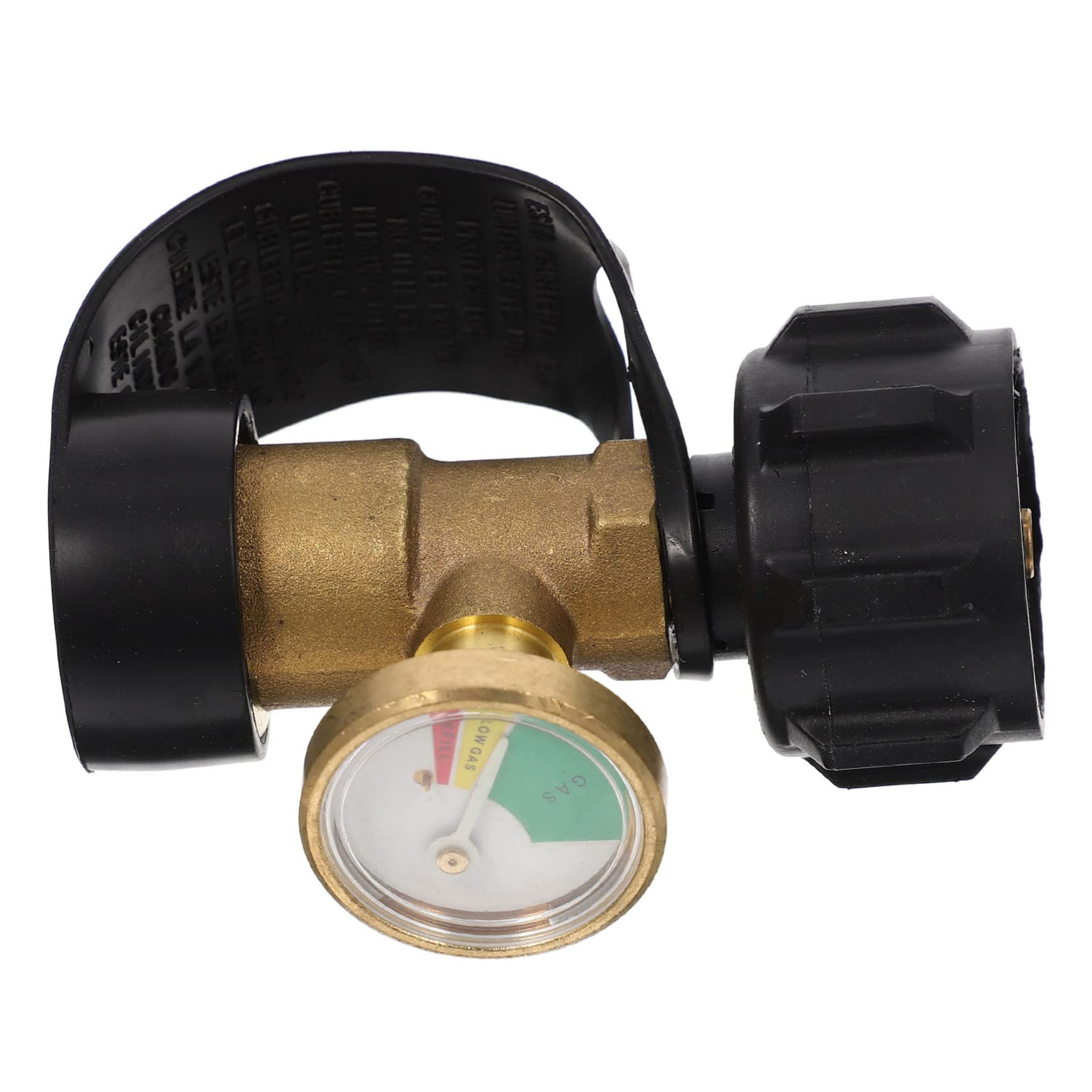 balacoo Propane Tank Adapter with Pressure Gauge Gas Converter for Camping BBQ and Outdoor Cooking Durable for Easy Refill and Use with Propane Tanks