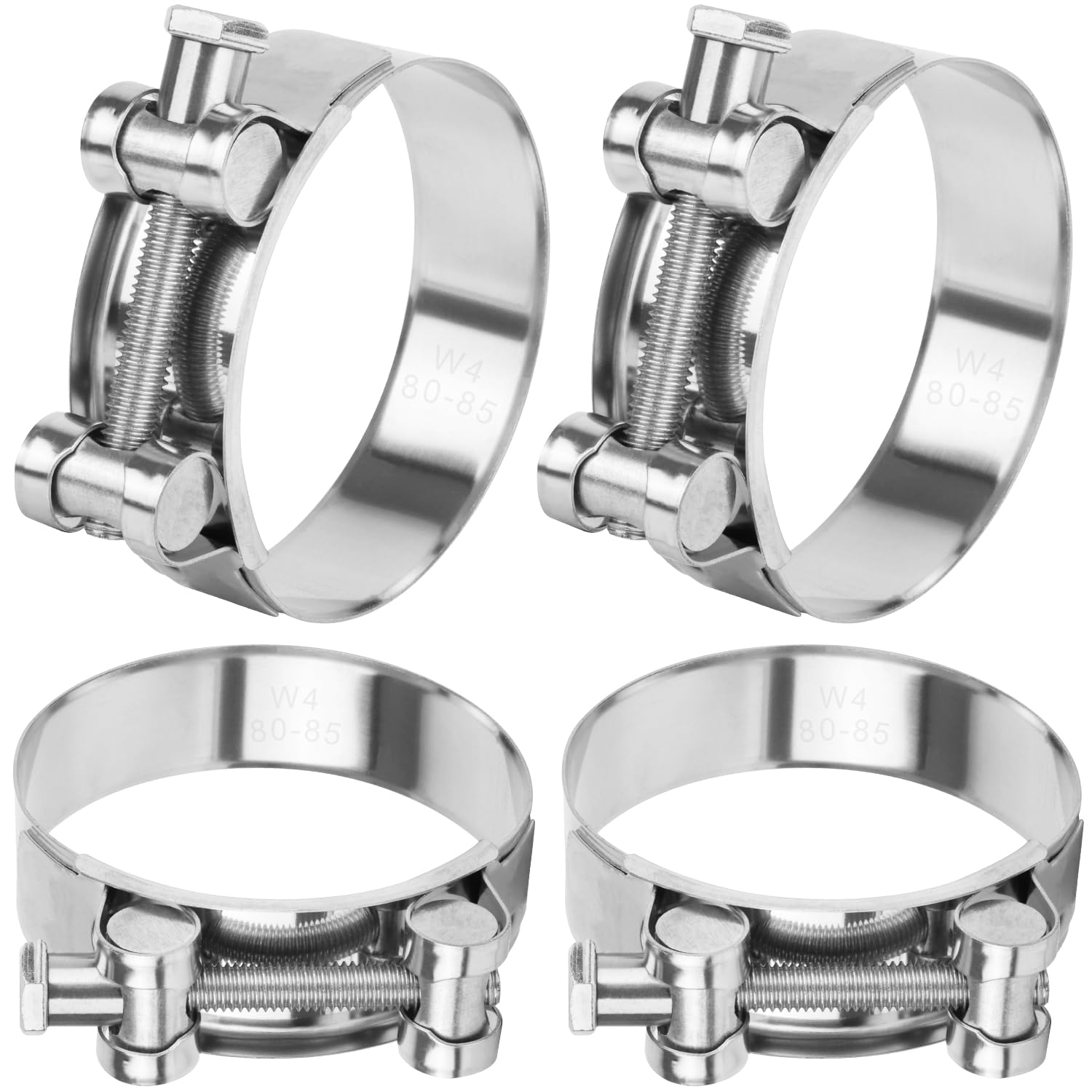 Joint Bolt Clamp Stainless Steel 80-85 mm Joint Bolt Clamp Hose Clamps Clamping Jaw Clamps Motorcycle Exhaust Clamps Joint Bolt Clamp Stainless Steel 304 (80-85 mm)
