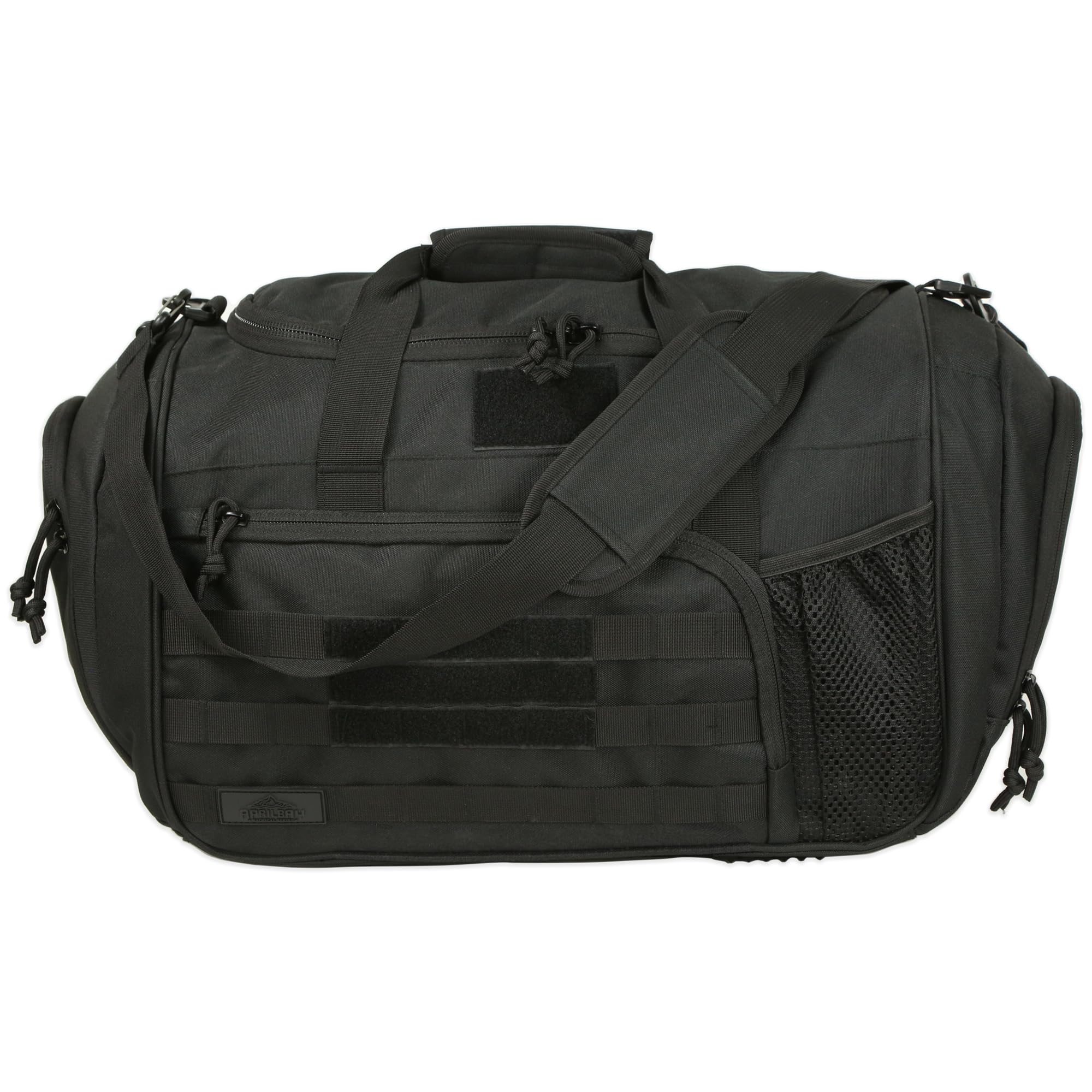 APRILBAYAPRlLBAY 43L Large Capacity Military Duffel Bag - Tactical Gym Bag/Weekender for Men & Women (Jet Black)