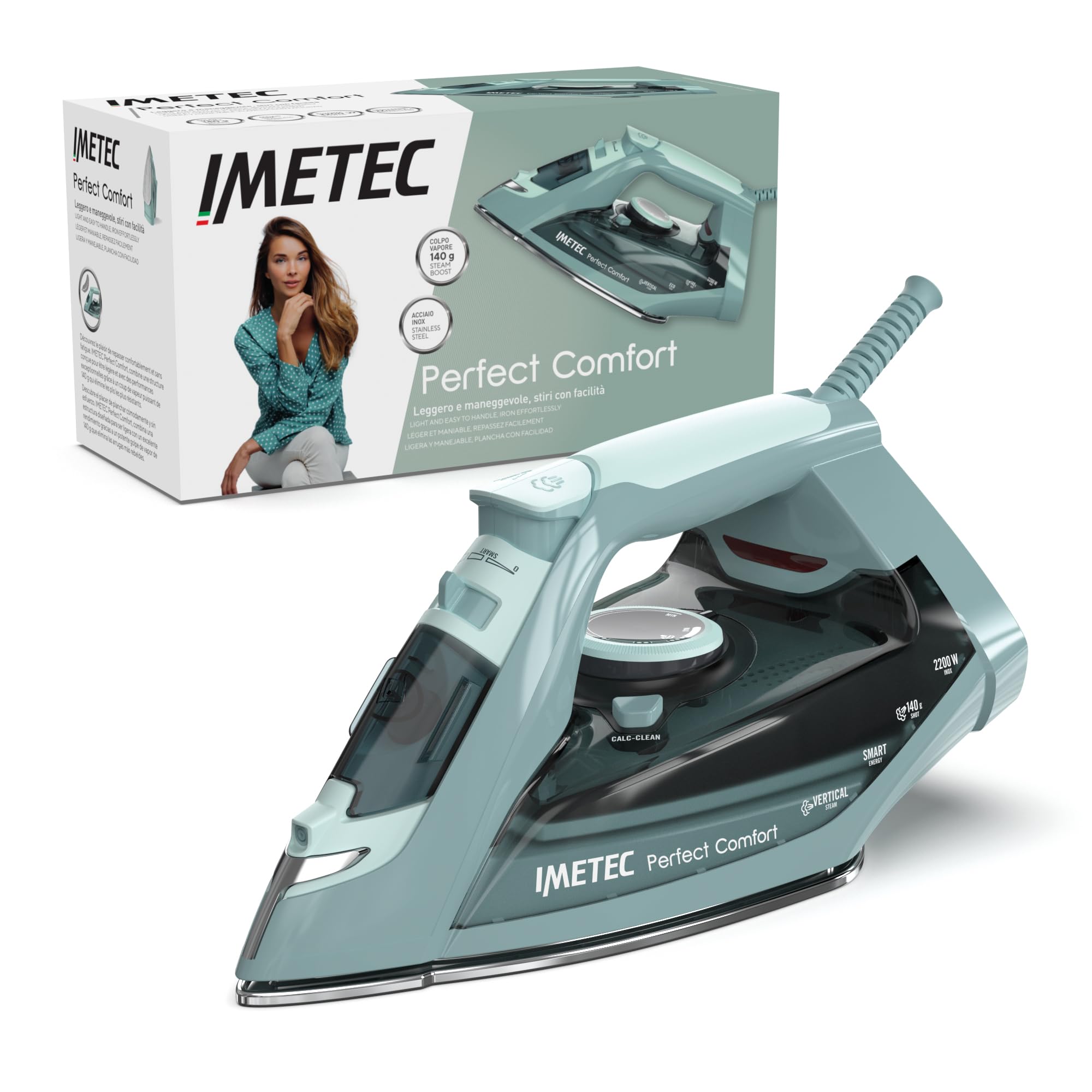 Imetec Perfect Comfort – Ferro da stiro a vapore 2200W