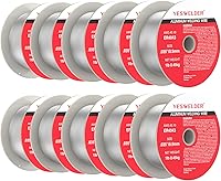 Vista 11 de YESWELDER - Alambre de soldadura de aluminio con silicio, ER4043 de 0.89 mm de diámetro, carrete de plástico ABS fuerte de 1 libra, alambre MIG