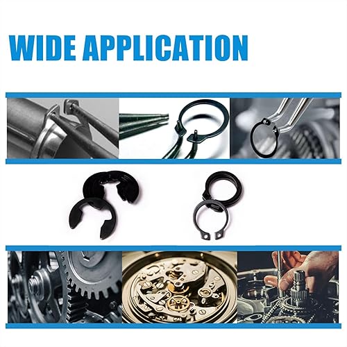 Miniatura 7 de Mariyandh Juego surtido de 528 clips electrónicos (0.08 a 0.47 pulgadas) y anillos de retención externos, kit surtido de anillos a presión, surtido