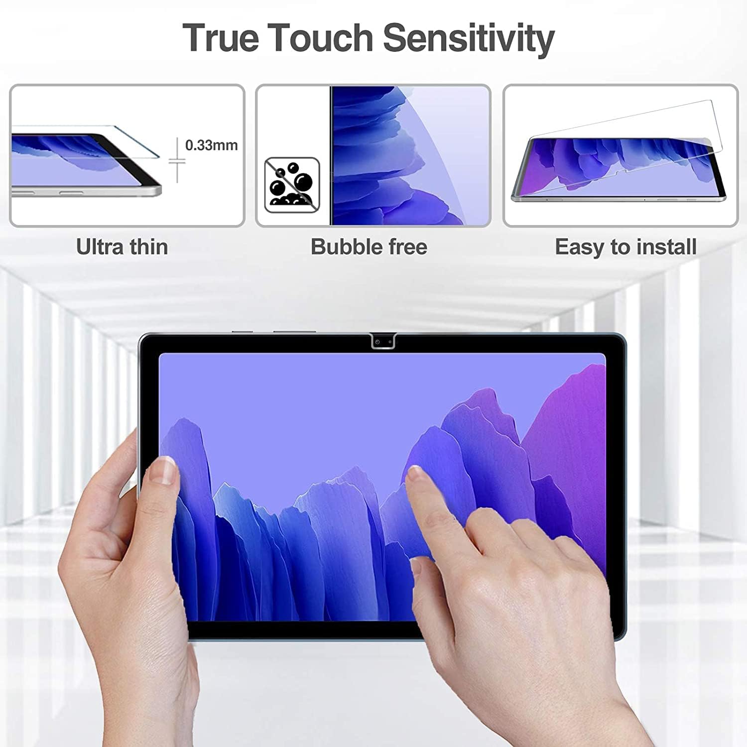 ProCase [2 Pack] Galaxy Tab A7 10.4 2020 Screen Protector T500 T505 T507, Tempered Glass Screen Film Guard for 10.4 Inch Galaxy Tab A7 2020 Tablet SM-T500 SM-T505 SM-T507
