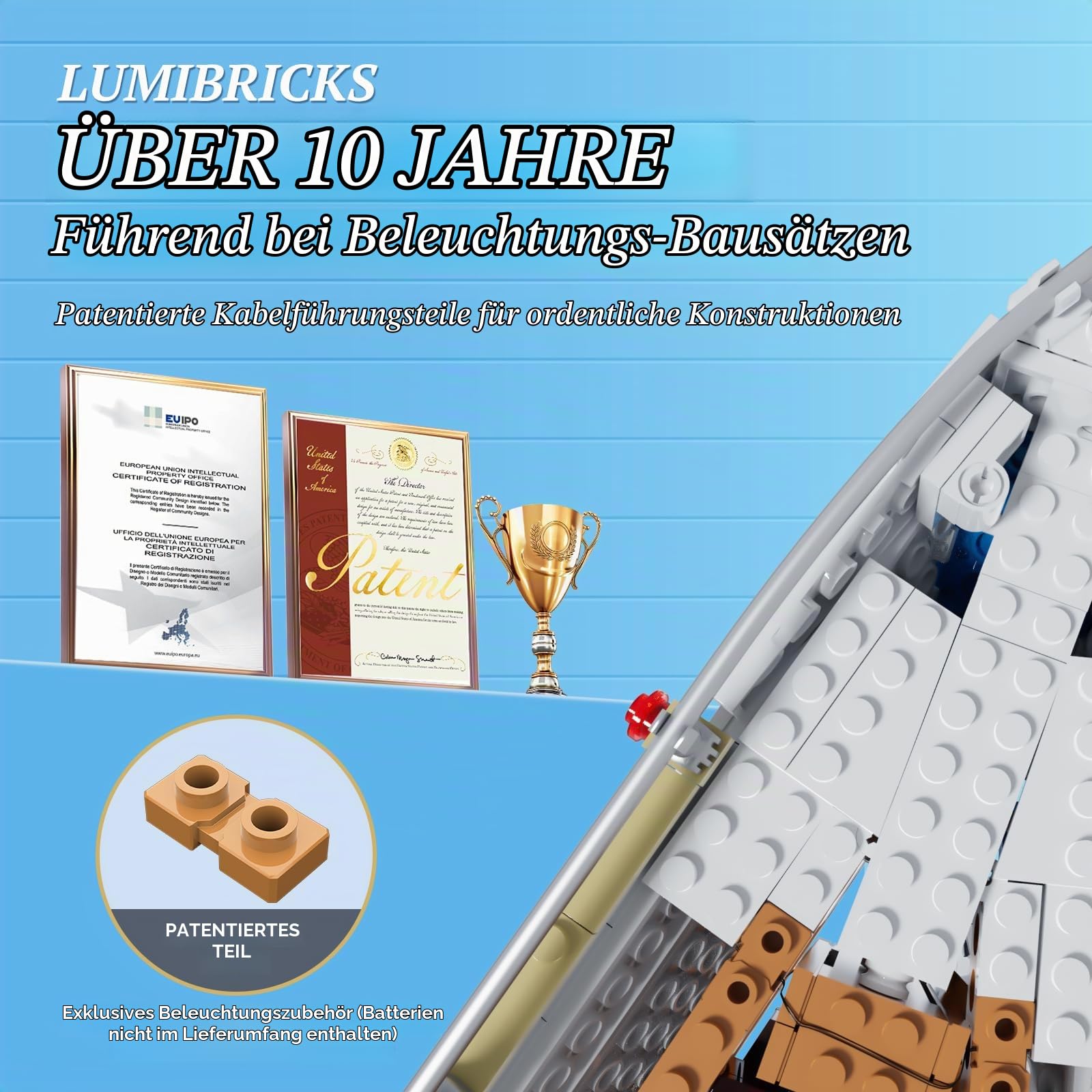 Lumibricks Segelboot La Brisa mit LED-Beleuchtung - 1640 Teile 1:24 Maßstab Modell eines Langstrecken-Segelbootes für Erwachsene, ideal als Wohnaccessoire und Sammlerstück für Bootsliebhaber
