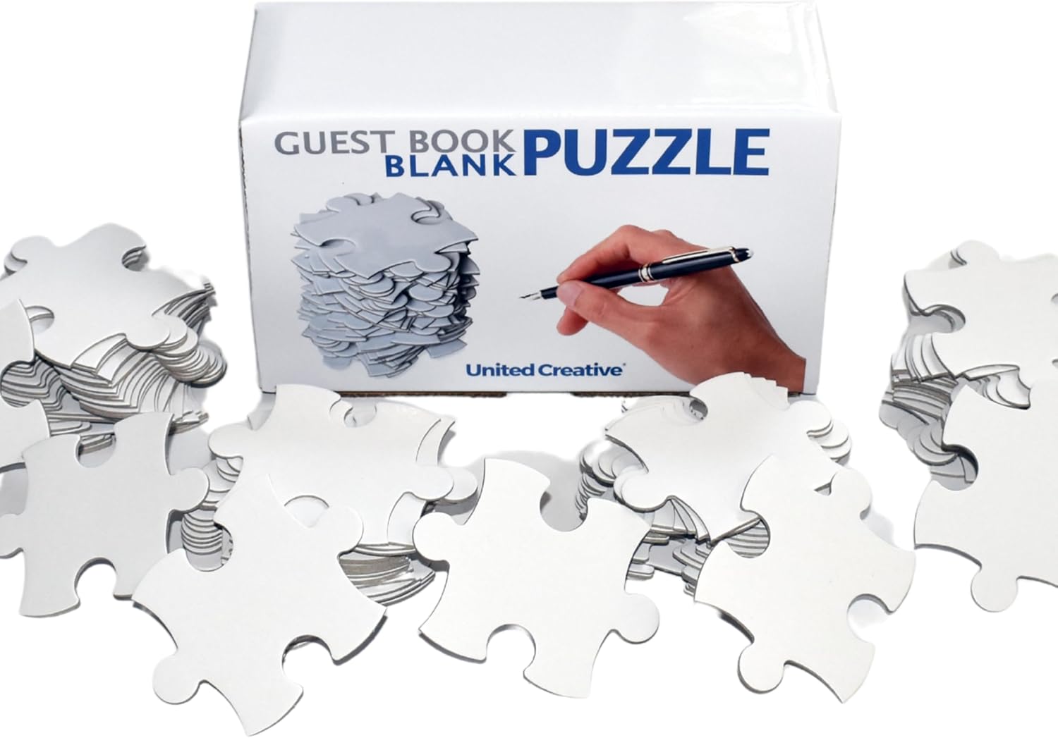 Blank Puzzle 23x18 inches, 63 Pieces - Ideal for Wedding Birthday Party and Special Events, DIY Painting, Art and Craft Projects, Guest Book Alternative