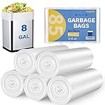 8 Gallon Trash Bags Strong, Magesh Small Trash Bags 6-8 Gallon 85 Count, Medium Garbage Bags Unscented, Leakage-Free for Bathroom Kitchen Office Trash Can, Clear, 30L